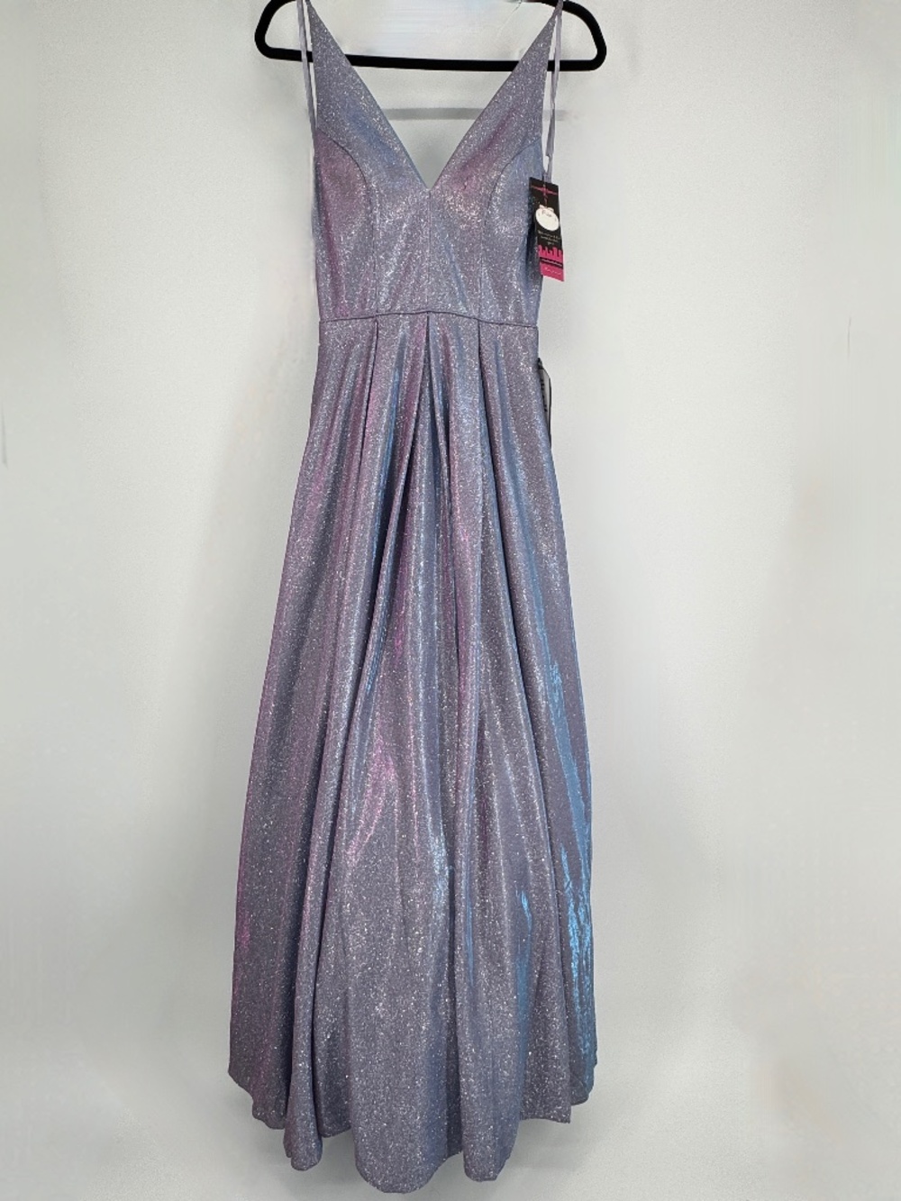 Blondie Nites Juniors Metallic Lavender-Silver Ball Gown – Size 3 - New / Flaws